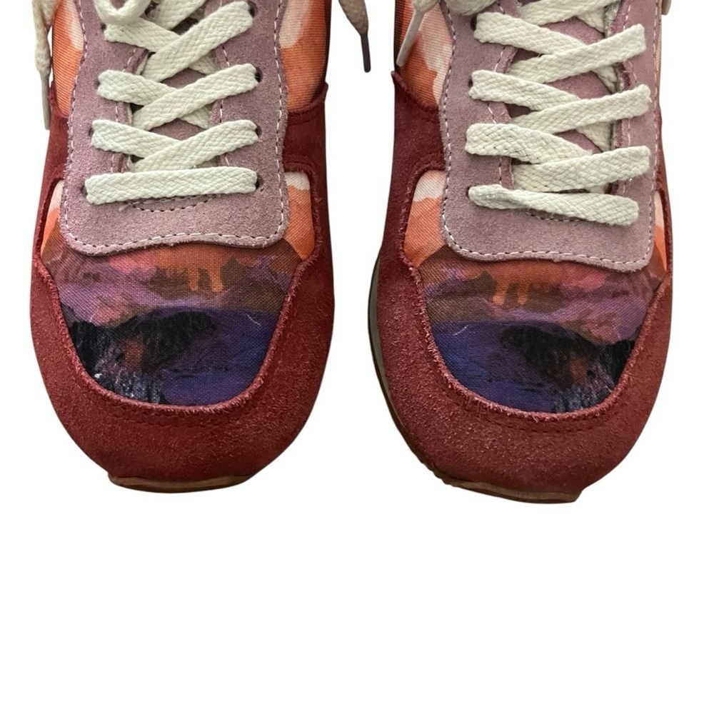 Inkkas Andes Jogger Handcrafted Artisan Pink suede mountains red and pink SZ 8 - Picture 7 of 14